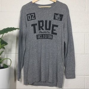 True Religion Women's Oversized Long Sleeve Tee